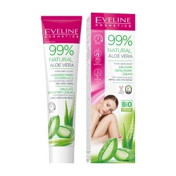 Crema depilatoare pentru piele sensibila - brate, picioare, zona bikini cu 99% Aloe Vera naturala 125 ml