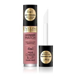 Fard lichid pentru obraji si buze Eveline Wonder Match 4 in 1 Cheek&Lip No 02 4.5 ml