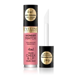 Fard lichid pentru obraji si buze Eveline Wonder Match 4 in 1 Cheek&Lip No 03 4.5 ml