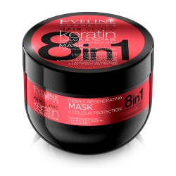 Masca par Eveline Hair Clinic Keratin Colour Protection 8 in 1 500 ml
