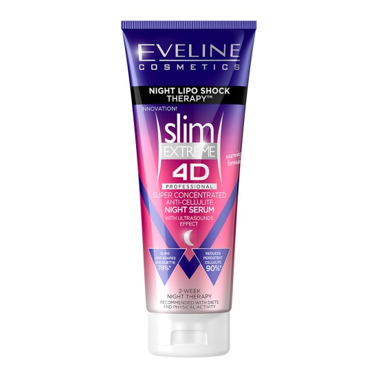 Serum de noapte anti-celulitic super concentrat Eveline Slim Extreme 4D Professional Lipo Shock Therapy 250 ml
