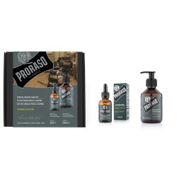 Set pentru ingrijirea barbii cu ulei si sampon de barba Proraso Cypress Vetiver Duo Pack