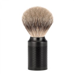 Set de barbierit cu aparat de ras clasic si pamatuf Silvertip Badger cu par de bursuc Muehle Rocca S 091 M96 JET