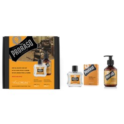 Set pentru ingrijirea barbii cu balsam si sampon de barba Proraso Wood and Spice Duo Pack