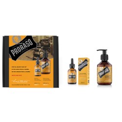 Set pentru ingrijirea barbii cu ulei si sampon de barba Proraso Wood and Spice Duo Pack
