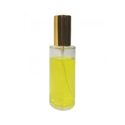 Sticluta cu pulverizator si capac Gold pentru parfum Minerva 60 ml