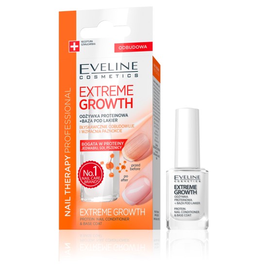 Tratament crestere unghii Eveline Protein Extreme Growth 12 ml