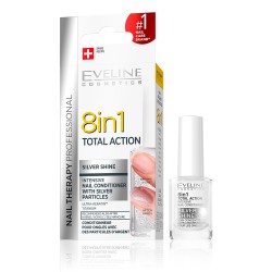 Tratament unghii 8 in 1 Eveline Nail Therapy Professional Silver Shine 12 ml