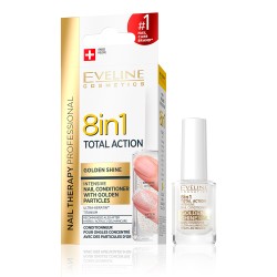 Tratament unghii Eveline Spa Nail 8 in 1 Golden Shine 12ml